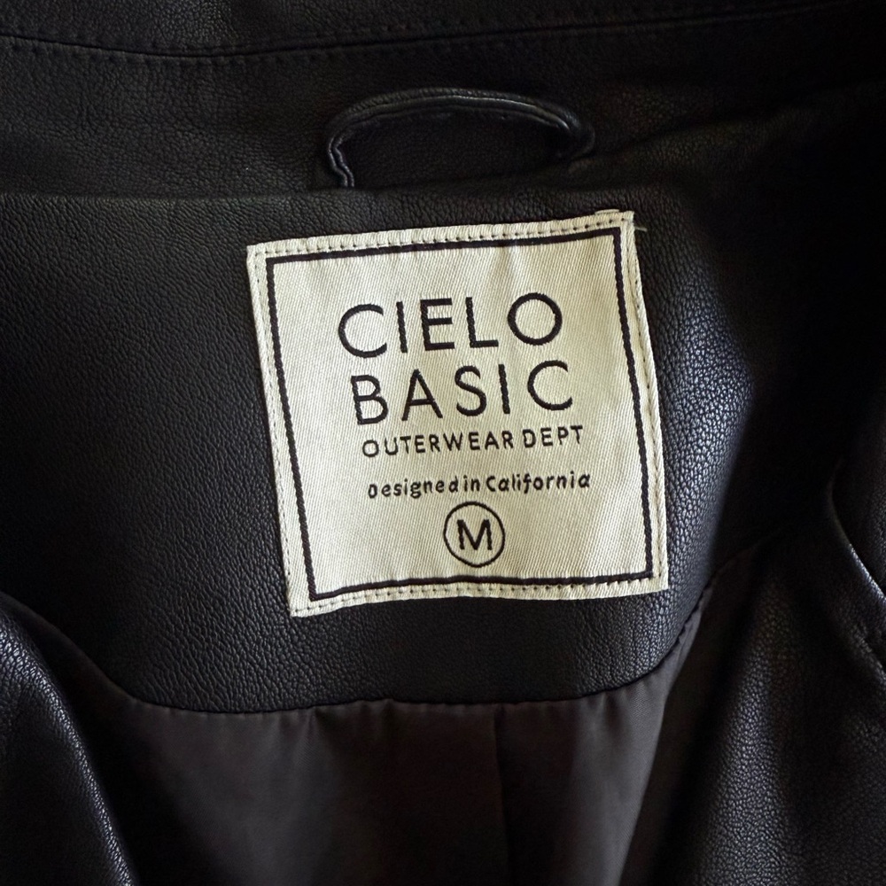 Cielo Basic Faux Leather Motorcycle Jacket - Exce… - image 4